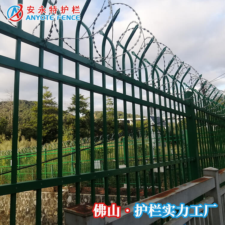 金属围墙栏杆定制 锌钢护栏喷涂颜色 江门工厂铁艺栅栏价格